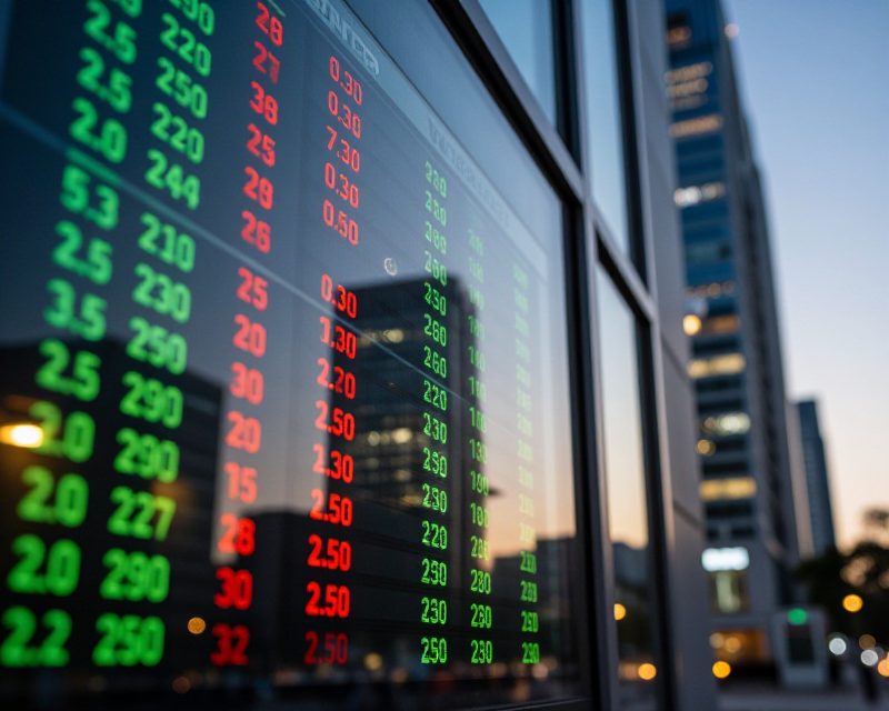 Stock Market Ticker in Seoul