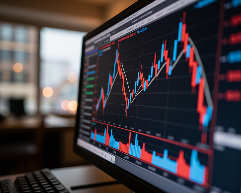 Stock Market Chart Close-up