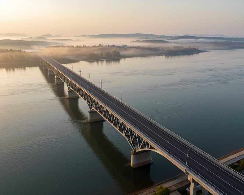 Modern Bridge over Yalu River