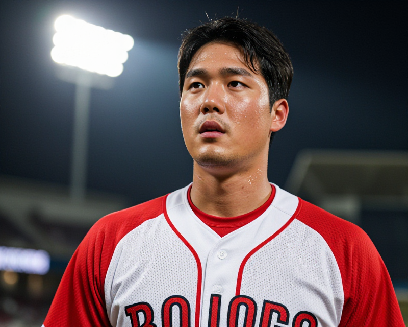 Determined Baseball Player