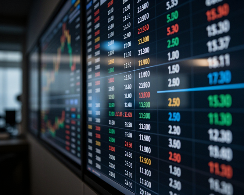 Stock Market Display in Seoul