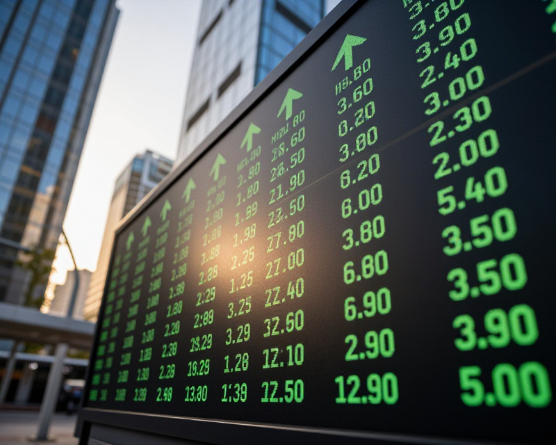 Rising KOSPI Index in Yeouido