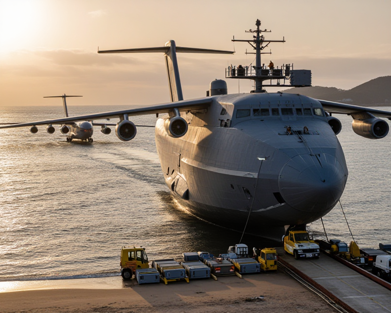 Military Logistics Exercise Scene