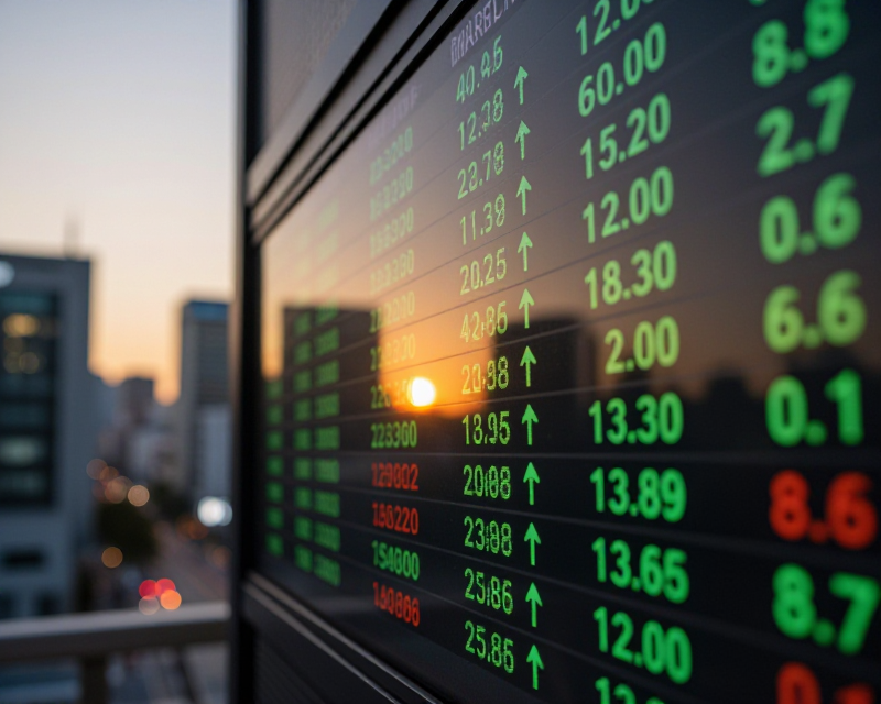 Rising KOSPI Index Display