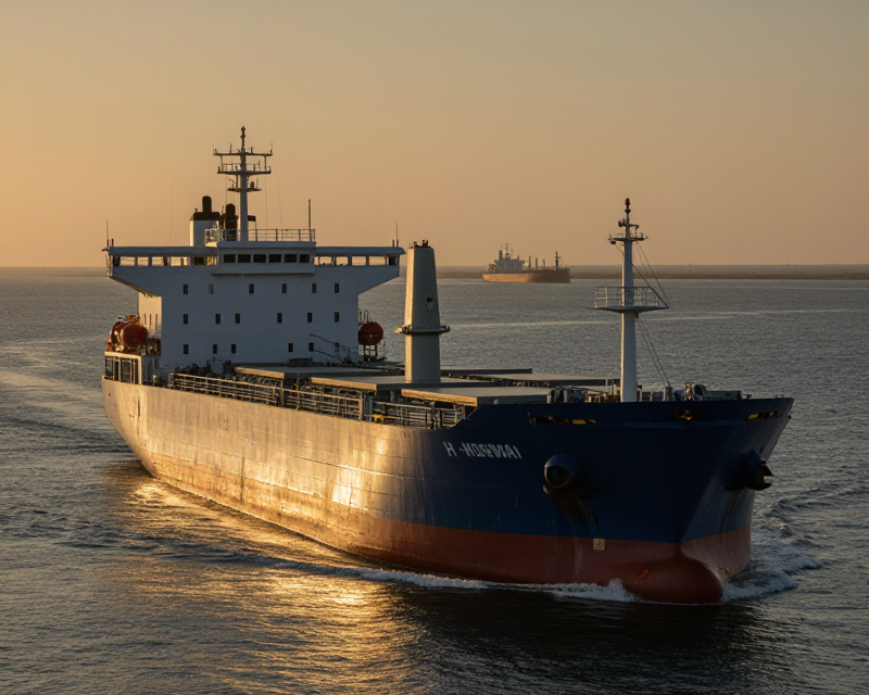 Cargo ship in Strait of Hormuz