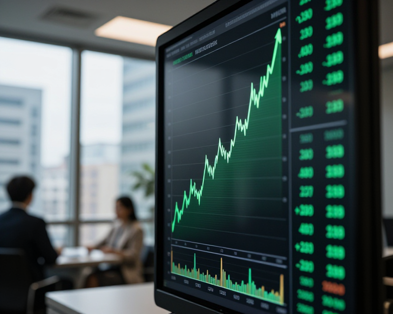 Rising Stock Market Graph