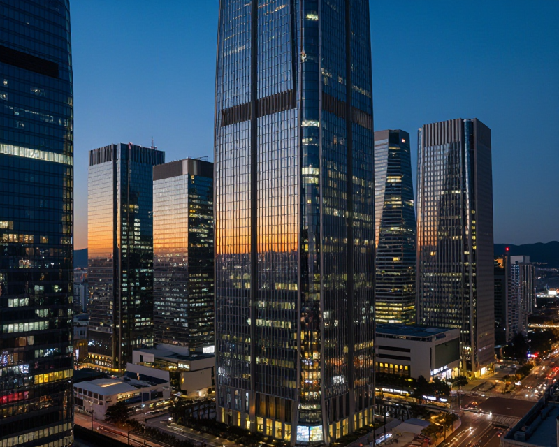 Seoul Financial District Twilight