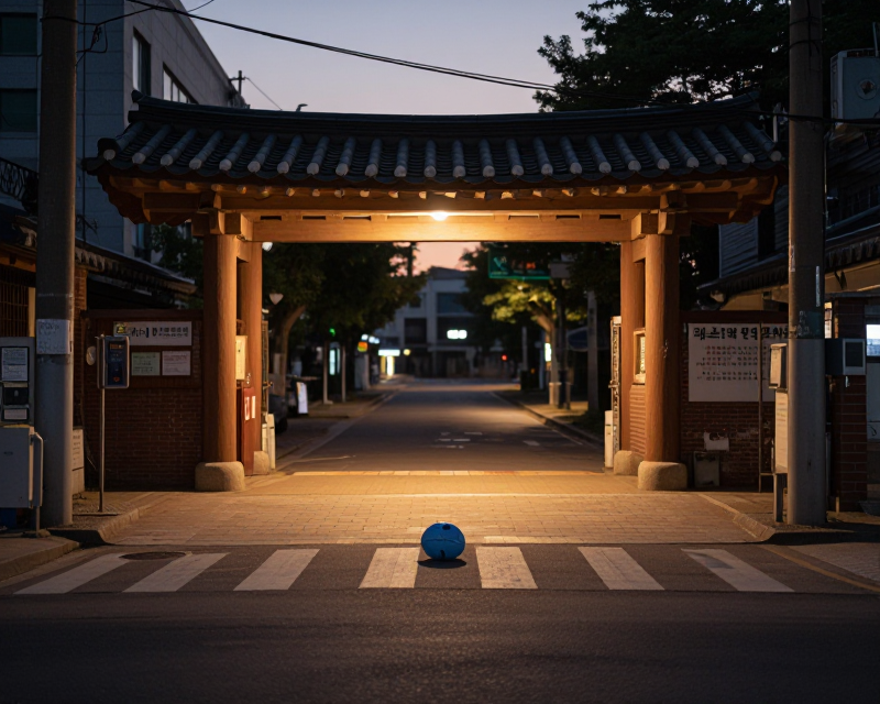 Twilight at a Korean School