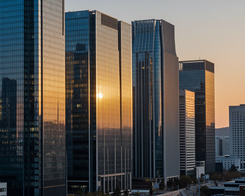 Seoul Financial District at Golden Hour