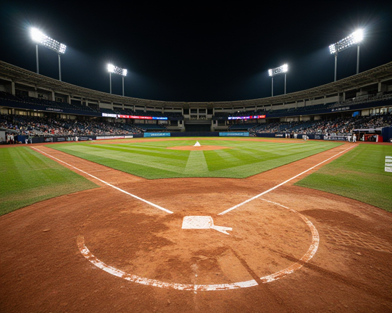 Cinematic Baseball Stadium Night